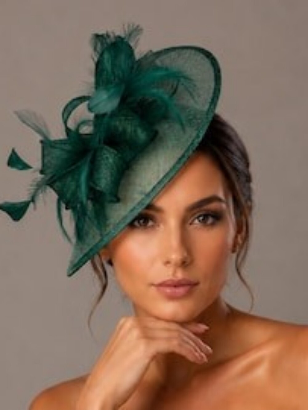 Markest Fascinator Dark Green Hat for Women